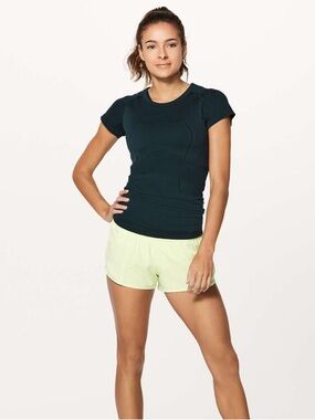 Lululemon swiftly tech short t shirt sleeve hip length size 10 teal
